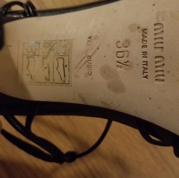 Prada Miu Miu Leather Strappy Heels - Picture 7 of 7